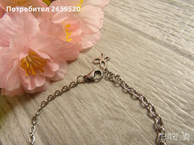 Дамско колие от естествен камък и стомана, снимка 2 - Колиета, медальони, синджири - 39568084