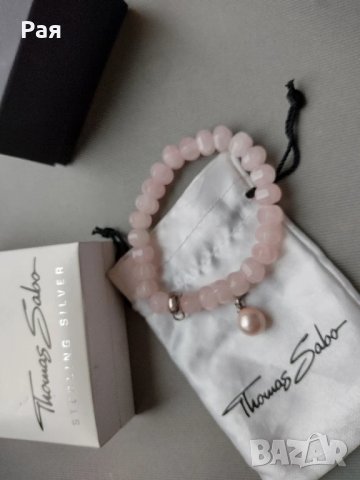 Гривна от розов кварц Thomas Sabo и розова перла Thomas Sabo, снимка 2 - Гривни - 50738295