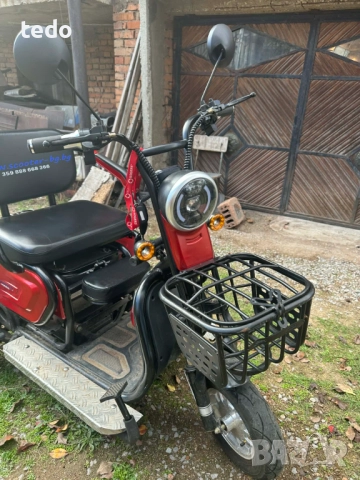 Електрическа триколка с три седалки EcoWay модел М19X бордо, снимка 9 - Мотоциклети и мототехника - 52968542