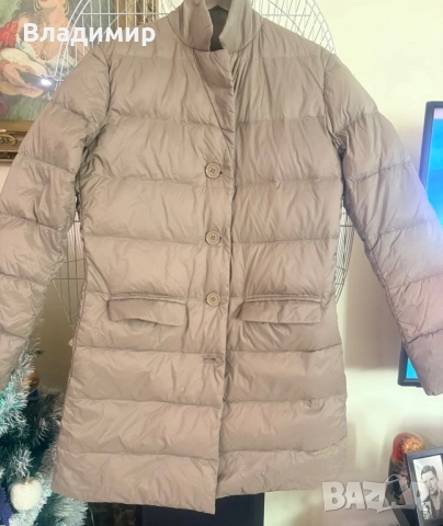 Дамско пухено яке –  светъл тауп 