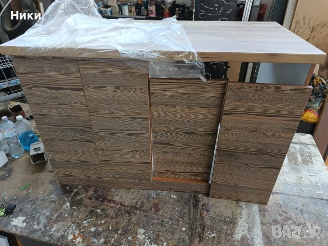 кухненски шкаф 127см за мивка с място за пералня 