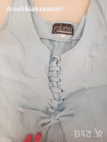Дънкова Рокля и дънков топ небесно синьо Gabrini, снимка 7 - Рокли - 42263616