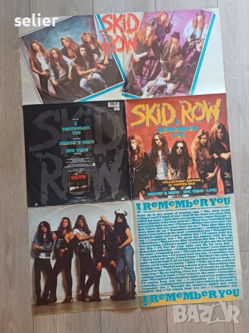 Skid Row ‎– I Remember You Maxi Single 12 Издание 🇬🇧 UK 1990г-Collector's Edition Poster Bag Състо, снимка 5 - Грамофонни плочи - 54317896