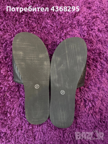 Дамски чехли Miu черни, снимка 3 - Чехли - 51780591