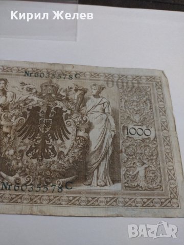 Райх банкнота - Германия - 1000 марки / 1910 година- 17937, снимка 10 - Нумизматика и бонистика - 31034877