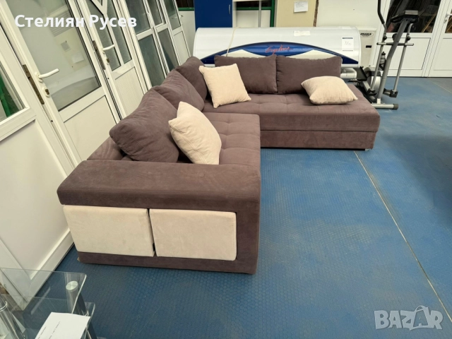 1108 разтегателен ъглов холов Диван / канапе с ракла и функция сън + табуретки -цена 1 000 лв или 51, снимка 5 - Дивани и мека мебел - 51976026