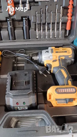 Акумулаторен Ударен Гайковерт с инстументи, снимка 2 - Винтоверти - 48163796
