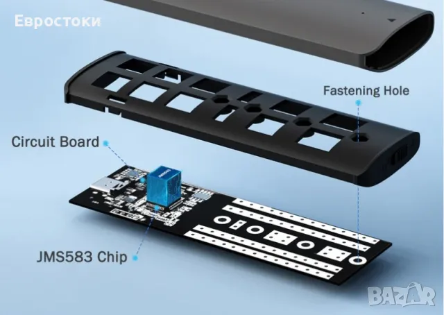 LEMORELE M.2 NVMe SSD (SD1L) кутия, 10Gbp алуминиева кутия за твърд диск, снимка 3 - Други - 47973396