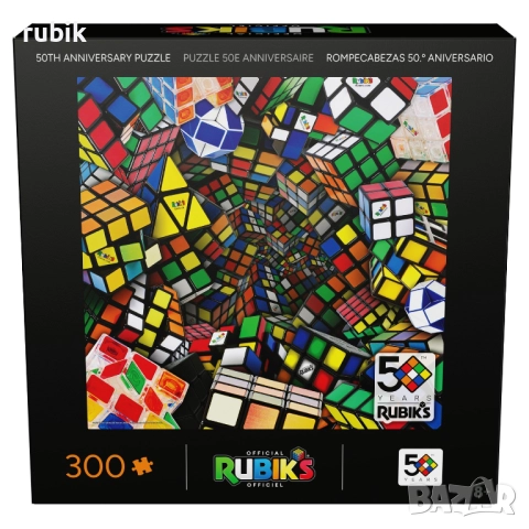 Настолен пъзел Rubik's Cube 50th Anniversary - All Puzzles (300 части), снимка 5 - Игри и пъзели - 51571974