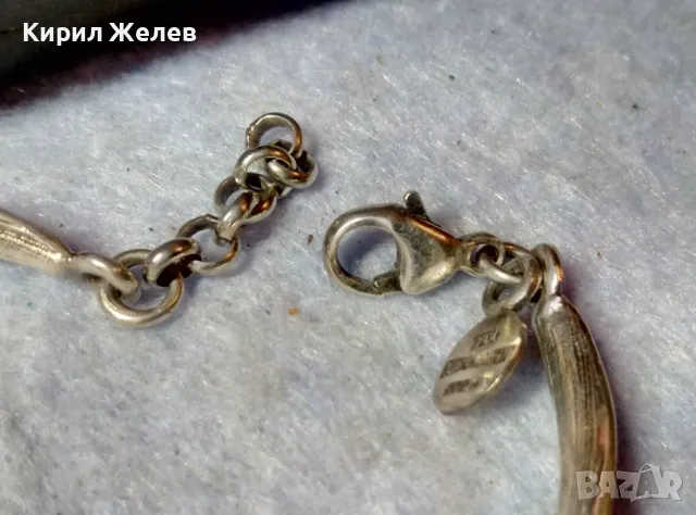 СТИЛНА ВИНТИДЖ АРТ СРЕБЪРНА ГРИВНА СРЕБРО DENMARK 925 S МАРКОВО АВТОРСКО БИЖУ РЪЧНА РАБОТА 49284, снимка 12 - Гривни - 48492685