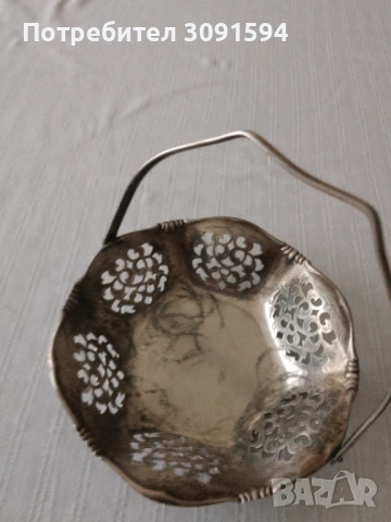 Винтидж арт деко 1930 кошничка за ядки , снимка 4 - Други ценни предмети - 41709750