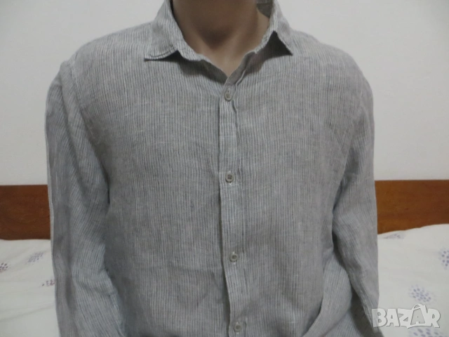 Мъжки ризи с дълъг ръкав от лен , снимка 8 - Ризи - 36533167