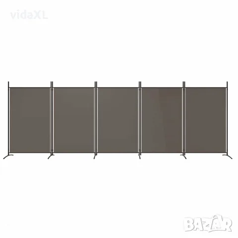vidaXL Параван за стая, 6 панела, антрацит, 433x180 cм, тексти5, снимка 3 - Паравани - 56147214