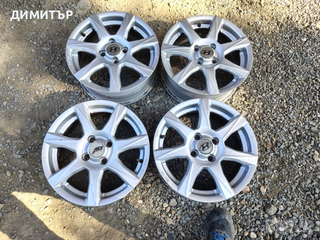 4бр.АЛУМИНИЕВИ ДЖАНТИ 14ки за HYUNDAI 4x100 6J ET47 центр.54,1