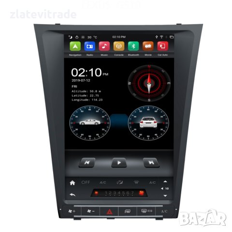 LEXUS GS300 TESLA STYLE Вертикална Андроид навигация, 9555