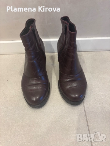 Боти от естествена кожа | Номер 37 (или 36.5), снимка 5 - Дамски боти - 44200550