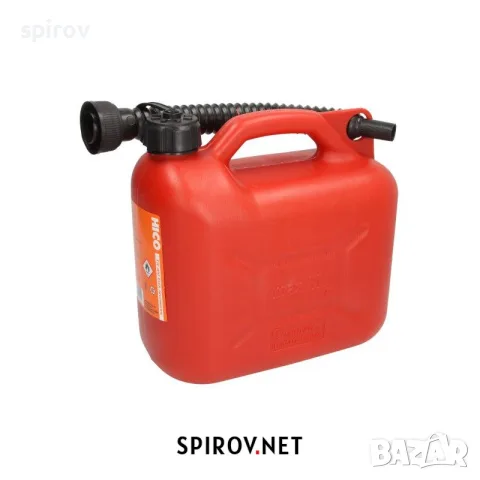 Пластмасова туба за гориво 5L с фуния и гъвкав накрайник