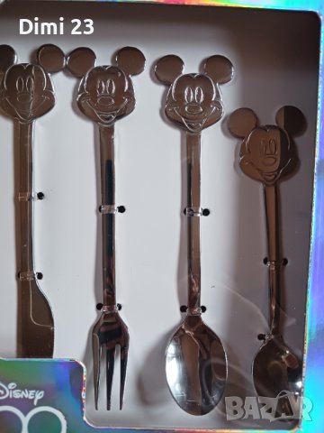 НОВО комплект 4 броя прибори на Мики Маус