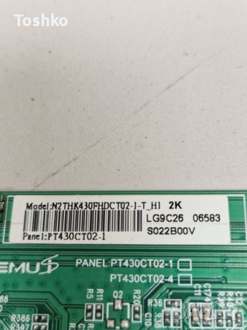 TCON BOARD N2THK430FHDCT02-1-T_H1, снимка 2 - Части и Платки - 39757233