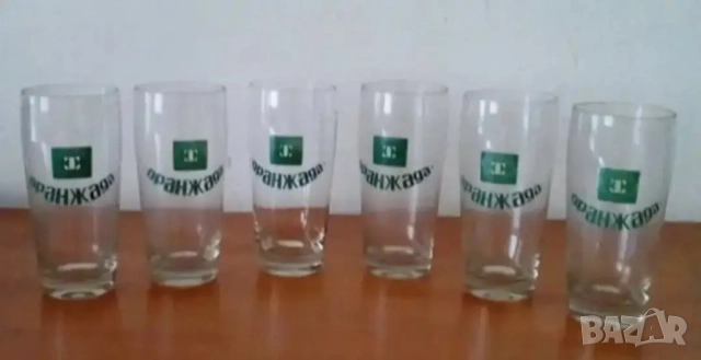  Оранжада, ретро чаши, стъкло 