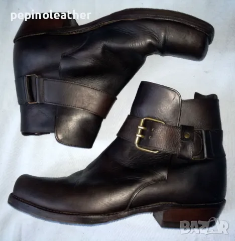 Рокерски, МОТО, каубойски, военни кожени ботуши, мъжки, дамски, детски, снимка 11 - Мъжки боти - 11665429