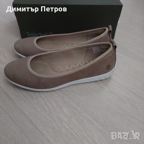 Дамски балерини, пантофки Timberland, кафяв набук 37ми размер, снимка 3 - Пантофи - 39081319