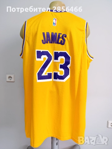 Мъжки потник Nike LA Lakers Lebron James season 2023-24 размер XL, снимка 5 - Тениски - 52183380