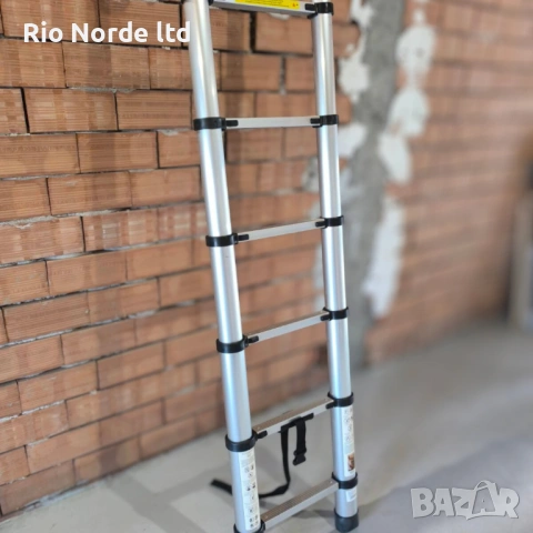 Стълба алуминиева телескопична 3,8м, 150кг, 13 секции, снимка 12 - Други инструменти - 53338743