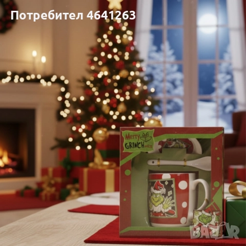 Коледен подаръчен комплект Merry Grinchmas – идеален подарък за добро настроение, снимка 2 - Декорация за дома - 52576412