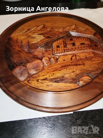 Дървено пано за Стена с релефна ръчна дърворезба.  От Белгия, винтидж изработка (70–80-те години)., снимка 4 - Антикварни и старинни предмети - 52862822