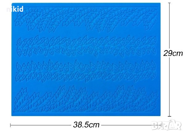 4 реда листа грамадна дантела килим подложка силиконов молд форма за украса торта гъмпейст захарна, снимка 2 - Форми - 30343390