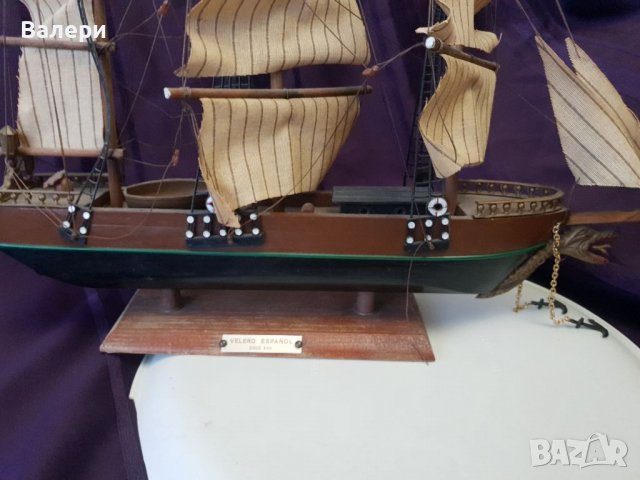 Корабен Модел VELERO ESPANOL Антика , снимка 5 - Антикварни и старинни предмети - 39082164