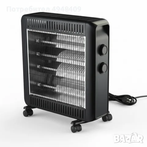 Кварцова печка 2200W с 4 тръби – бързо отопление и нисък разход