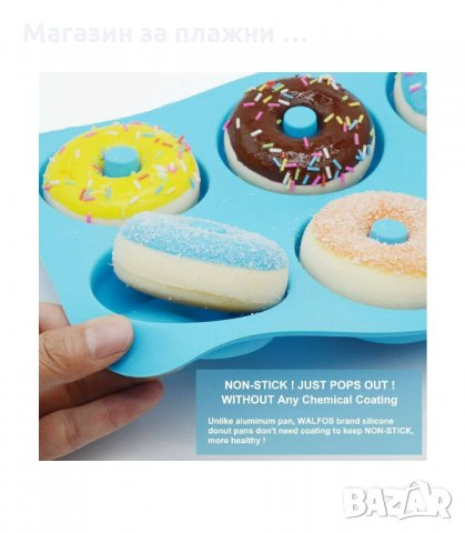 СИЛИКОНОВАТА ФОРМА С 6 ГНЕЗДА ЗА ПОНИЧКИ, ПОДХОДЯЩА ЗА ПЕЧЕНЕ И ЗАМРАЗЯВАНЕ - код 2889, снимка 5 - Форми - 34148297