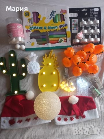 Коледни лампички, свещички и коледни топки за декориране