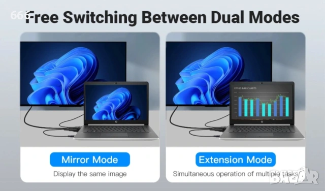 Кабел VCOM HDMI към VGA и 3.5 мм жак и USB - CG493A-1.8, снимка 5 - Друга електроника - 53883754