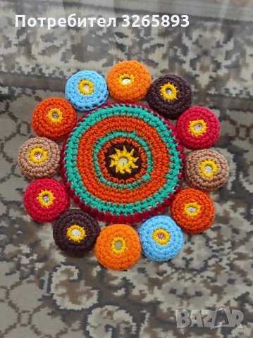 *НОВО* Ръчно Плетени Подложки за Чинии и Чашки, снимка 2 - Аксесоари за кухня - 35506538