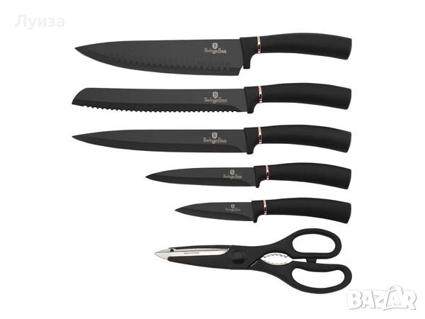 Сет висококачествени ножове със стойка, снимка 2 - Прибори за хранене, готвене и сервиране - 30125591