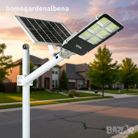 Соларна улична лампа JORTAN 2400W — напълно автономна, без ток, без кабели!, снимка 2 - Соларни лампи - 54078360