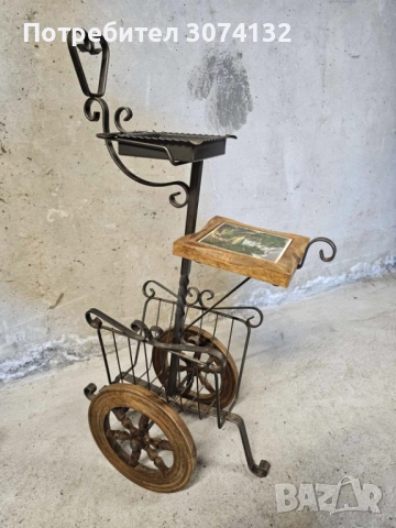 Количка пепелник с плочки в ретро мотиви, снимка 2 - Колекции - 52147189