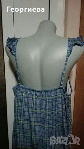 Нова красива рокля, в синьо и жълто👗🍀L,XL👗арт.488, снимка 4 - Рокли - 29894877