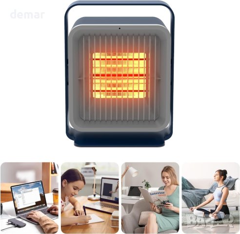 Персонален нагревател със защита от прегряване, 2 скорости, (син), снимка 5 - Други - 42692937