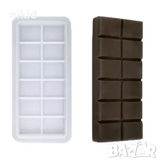 Малък Дубайски шоколад дълбок силиконов молд форма калъп цяла плочка шоколадов блок смола гипс сапун, снимка 5 - Форми - 47593732