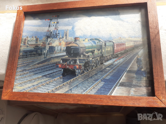 Плакат снимка картина влакове локомативи N 5, снимка 2 - Антикварни и старинни предмети - 53330050