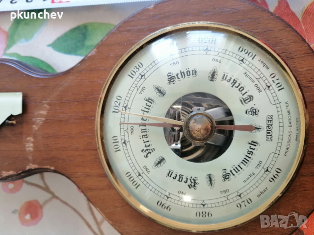Немски барометър и влагомер, снимка 8 - Антикварни и старинни предмети - 44707318