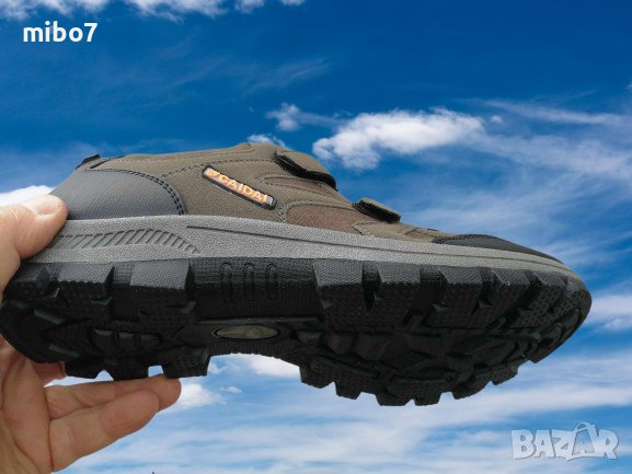 Мъжки маратонки с лепенки велкро в зелено- CAIDAI, снимка 5 - Маратонки - 44481265
