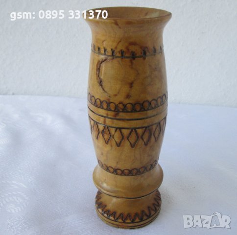 Дървена ваза  стара, снимка 1 - Други - 40211725