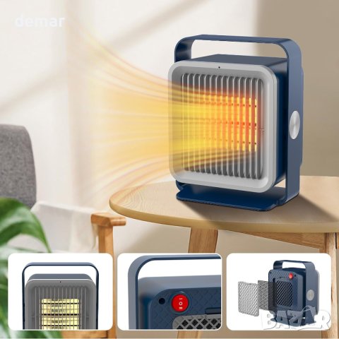 Персонален нагревател със защита от прегряване, 2 скорости, (син), снимка 2 - Други - 42692937