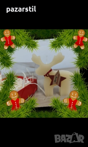 Ароматни, ръчно ляти Коледни свещи от соев восък, снимка 6 - Ръчно изработени сувенири - 52557586