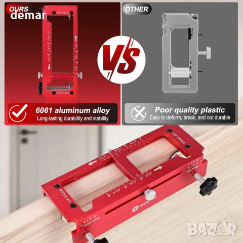 Комплект инструменти за монтаж на панти за врата, подходящ за дължина от 2-1/2” до 5”, снимка 3 - Други инструменти - 50591060